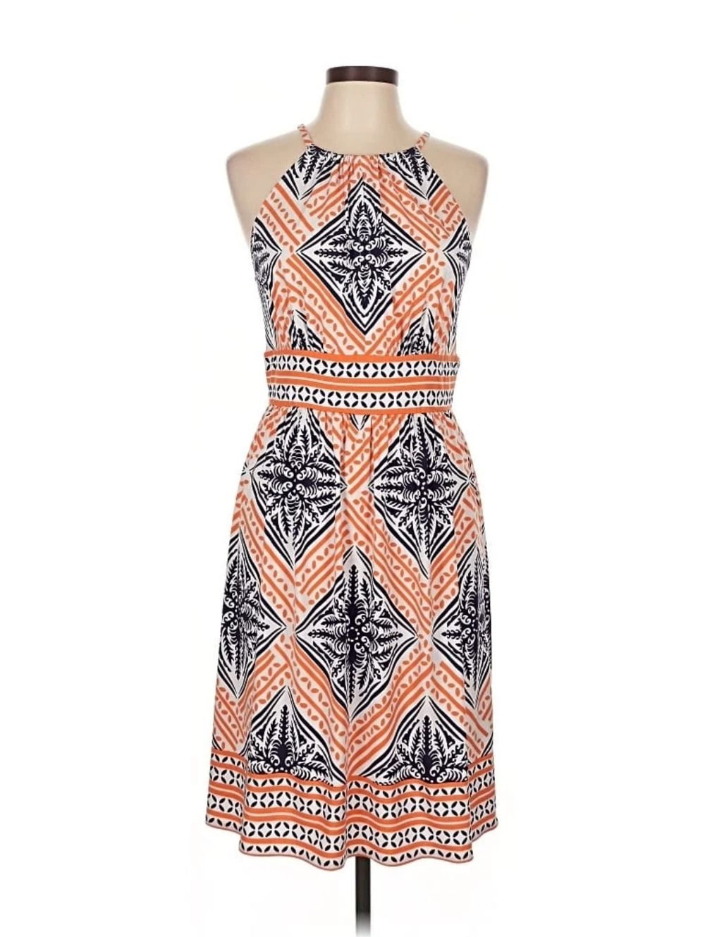 *Like New* London Times Women's Size 6 Geometric Print Midi Cocktail Dress